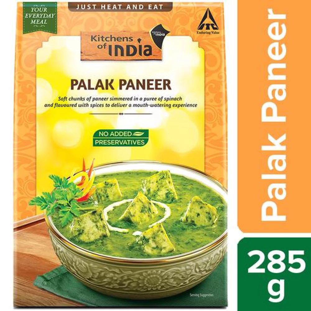 Kitchens Of India Palak Paneer - Ready To Eat Indian Dish, 285 g Carton-1.webp